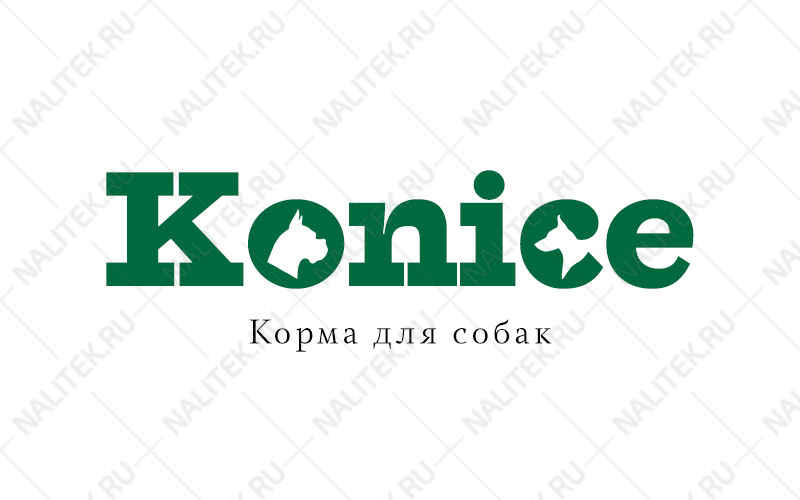 Пример логотипа Конис, корма для собак