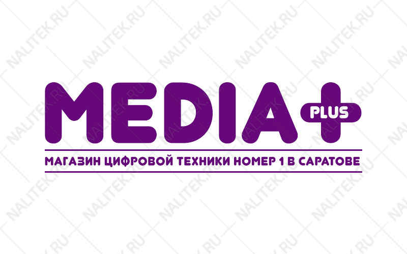 Пример логотипа Медиа Плюс, магазина цифровой техники